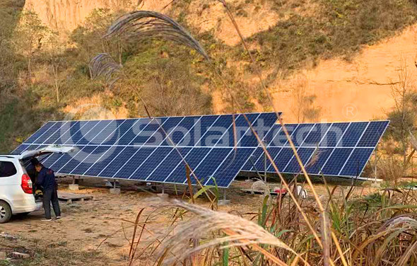 Solartech太阳能水泵系统助力陕西咸阳解决光伏农业灌溉